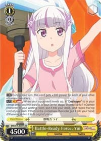 Battle-Ready Force, Yui (SR) - BOFURI: I Don't Want to Get Hurt, so I'll Max Out My Defense - Weiss Schwarz card