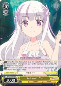Swimsuit, Yui - BOFURI: I Don't Want to Get Hurt, so I'll Max Out My Defense - Weiss Schwarz card