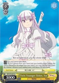Twin Younger Sister, Yui - BOFURI: I Don't Want to Get Hurt, so I'll Max Out My Defense - Weiss Schwarz card