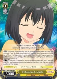 Unbalanced, Maple - BOFURI: I Don't Want to Get Hurt, so I'll Max Out My Defense - Weiss Schwarz card