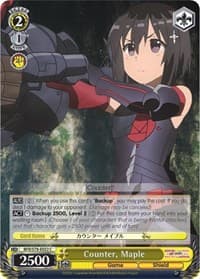Counter, Maple - BOFURI: I Don't Want to Get Hurt, so I'll Max Out My Defense - Weiss Schwarz card