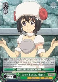 Event Bonus, Maple (SR) - BOFURI: I Don't Want to Get Hurt, so I'll Max Out My Defense - Weiss Schwarz card