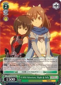 A Wild Adventure, Maple & Sally (SR) - BOFURI: I Don't Want to Get Hurt, so I'll Max Out My Defense - Weiss Schwarz card