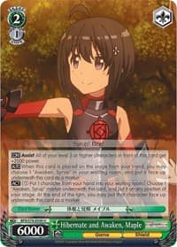Hibernate and Awaken, Maple - BOFURI: I Don't Want to Get Hurt, so I'll Max Out My Defense - Weiss Schwarz card