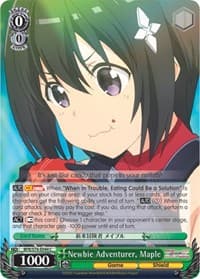 Newbie Adventurer, Maple - BOFURI: I Don't Want to Get Hurt, so I'll Max Out My Defense - Weiss Schwarz card