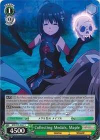 Collecting Medals, Maple - BOFURI: I Don't Want to Get Hurt, so I'll Max Out My Defense - Weiss Schwarz card