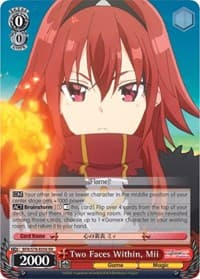 Two Faces Within, Mii - BOFURI: I Don't Want to Get Hurt, so I'll Max Out My Defense - Weiss Schwarz card