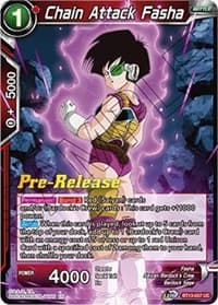 Chain Attack Fasha - Supreme Rivalry Pre-Release Cards - Dragon Ball Super: Masters card