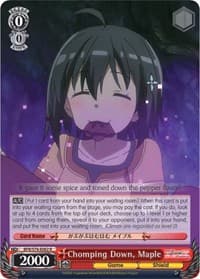 Chomping Down, Maple - BOFURI: I Don't Want to Get Hurt, so I'll Max Out My Defense - Weiss Schwarz card