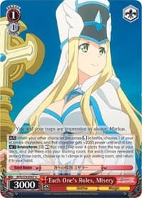 Each One's Roles, Misery - BOFURI: I Don't Want to Get Hurt, so I'll Max Out My Defense - Weiss Schwarz card