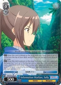 Information Warfare, Sally - BOFURI: I Don't Want to Get Hurt, so I'll Max Out My Defense - Weiss Schwarz card