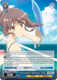 Information Warfare, Sally (SR) - BOFURI: I Don't Want to Get Hurt, so I'll Max Out My Defense - Weiss Schwarz card