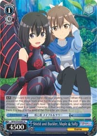 Shield and Buckler, Maple & Sally - BOFURI: I Don't Want to Get Hurt, so I'll Max Out My Defense - Weiss Schwarz card