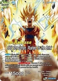 Son Gohan // SS2 Son Gohan, Pushed to the Brink - Supreme Rivalry Pre-Release Cards - Dragon Ball Super: Masters card