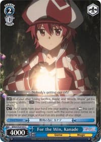 For the Win, Kanade - BOFURI: I Don't Want to Get Hurt, so I'll Max Out My Defense - Weiss Schwarz card