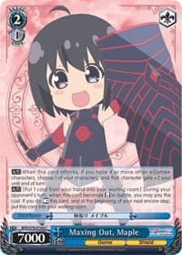 Maxing Out, Maple - BOFURI: I Don't Want to Get Hurt, so I'll Max Out My Defense - Weiss Schwarz card