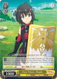 Fun Times, Maple - BOFURI: I Don't Want to Get Hurt, so I'll Max Out My Defense - Weiss Schwarz card