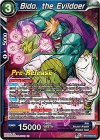 Bido, the Evildoer - Supreme Rivalry Pre-Release Cards - Dragon Ball Super: Masters card