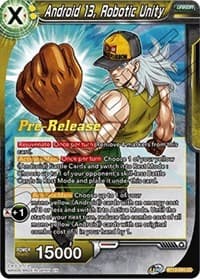 Android 13, Robotic Unity - Supreme Rivalry Pre-Release Cards - Dragon Ball Super: Masters card