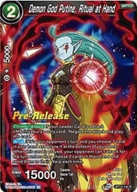 Demon God Putine, Ritual at Hand - Supreme Rivalry Pre-Release Cards - Dragon Ball Super: Masters card