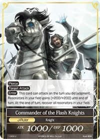 Commander of the Flash Knights // Commander of the Flash Knights (J) - The Dawn of Valhalla - Force of Will card