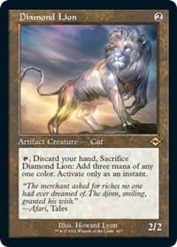 Diamond Lion (Retro Frame) (Foil Etched) - Modern Horizons 2 - Magic: The Gathering card