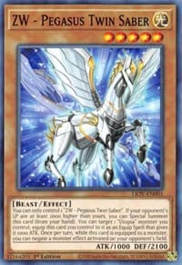 ZW - Pegasus Twin Saber - Lightning Overdrive - YuGiOh card
