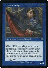 Tribute Mage (Retro Frame) (Foil Etched) - Modern Horizons - Magic: The Gathering card