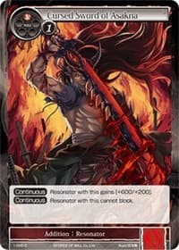 Cursed Sword of Asakna - The Dawn of Valhalla - Force of Will card