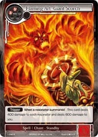 Flaming Art -Giant Scorch- - The Dawn of Valhalla - Force of Will card