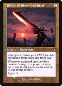 Sword of Sinew and Steel (Retro Frame) - Modern Horizons - Magic: The Gathering card
