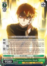 Persisting Conviction, Miyuki - Kaguya-sama: Love is War - Weiss Schwarz card