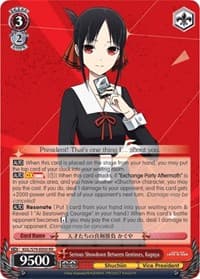 Serious Showdown Between Geniuses, Kaguya - Kaguya-sama: Love is War - Weiss Schwarz card
