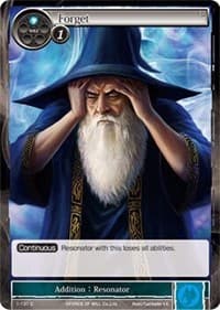 Forget - The Dawn of Valhalla - Force of Will card