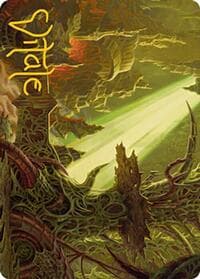 Darkmoss Bridge Art Card (Gold-Stamped Signature) - Art Series: Modern Horizons 2 - Magic: The Gathering card