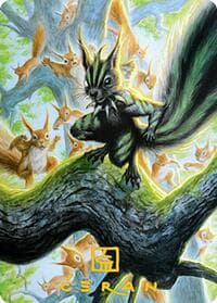 Chatterfang, Squirrel General Art Card (67/81) (Gold-Stamped Signature) - Art Series: Modern Horizons 2 - Magic: The Gathering card
