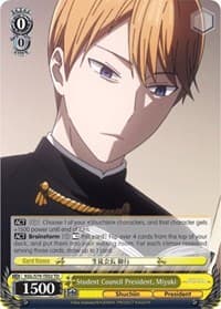 Student Council President, Miyuki - Kaguya-sama: Love is War - Weiss Schwarz card