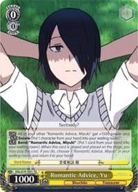 Romantic Advice, Yu - Kaguya-sama: Love is War - Weiss Schwarz card