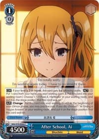 After School, Ai - Kaguya-sama: Love is War - Weiss Schwarz card
