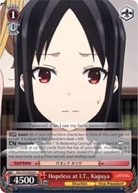 Hopeless at I.T., Kaguya - Kaguya-sama: Love is War - Weiss Schwarz card