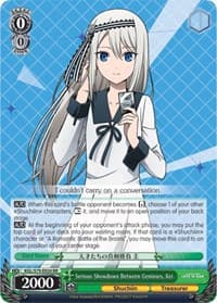 Serious Showdown Between Geniuses, Kei - Kaguya-sama: Love is War - Weiss Schwarz card