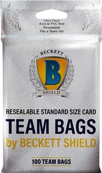 Beckett Shield Team Bags (100-Pack) - Beckett Shield - Card Sleeves card
