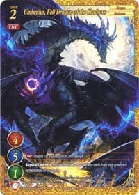 Umbralus, Fell Dragon of the Shadows (Extended Art) - Dawn of the Multiverse Alliance - Gate Ruler card