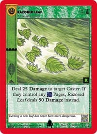 Razored Leaf - Cryptid Nation: Kickstarter Edition Tribal Theme Decks - MetaZoo card