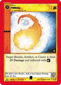 Fireball - Cryptid Nation: Kickstarter Edition Tribal Theme Decks - MetaZoo card