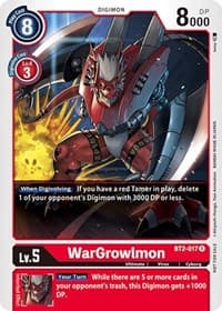 WarGrowlmon - BT2-017 (Official Tournament Pack Vol.2) - Release Special Booster 1.0 - Digimon Card Game card