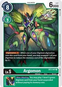Argomon - BT2-047 (Official Tournament Pack Vol.2) - Release Special Booster 1.0 - Digimon Card Game card