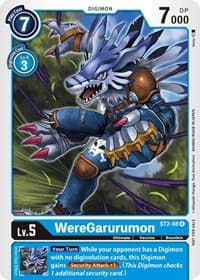 WereGarurumon - ST2-08 (Tamer Party Vol. 2 Promo) - Starter Deck 02: Cocytus Blue - Digimon Card Game card