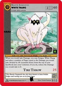 White Thang - Cryptid Nation: Kickstarter Edition Tribal Theme Decks - MetaZoo card