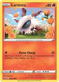 Larvesta - SWSH06: Chilling Reign - Pokemon card